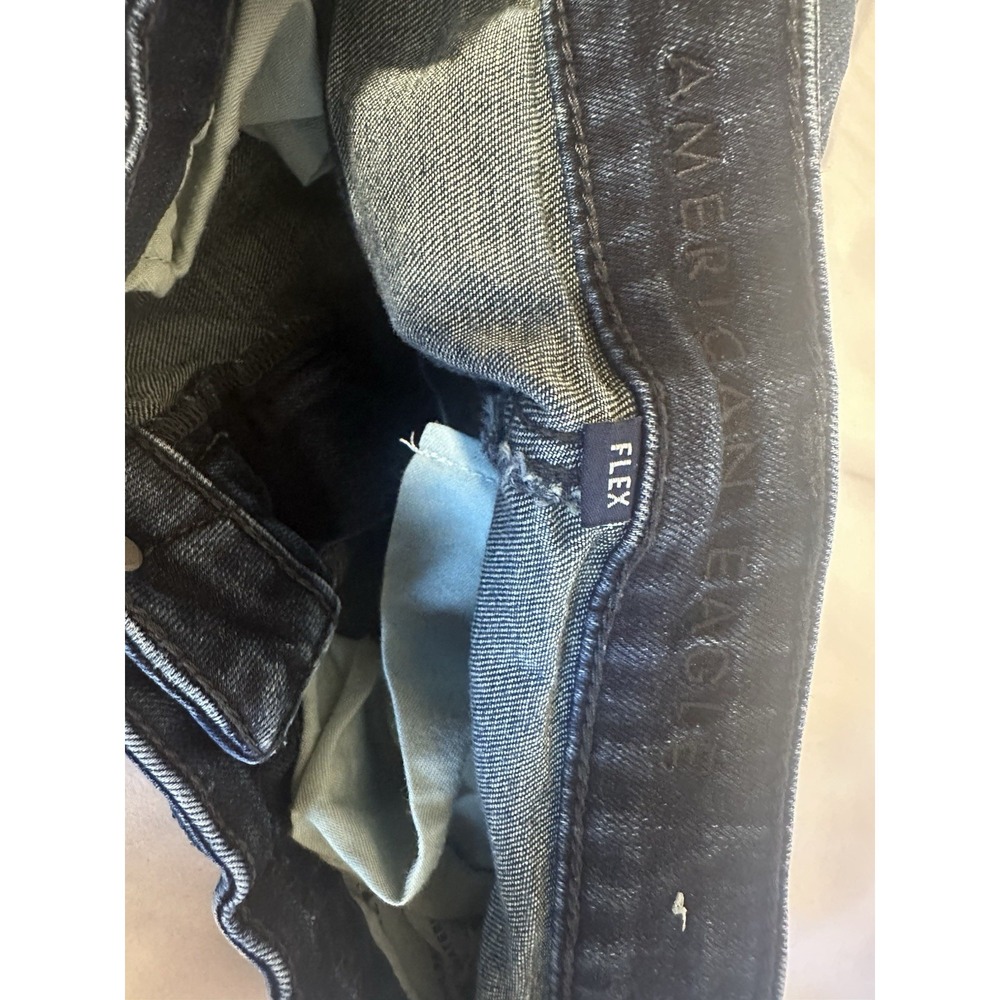 American Eagle Men's Flex Straight Leg Jeans Dark Wash Blue 28x34 Stretch Denim - Picture 7 of 8